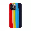 Evelatus Apple iPhone 15 Pro Max silicone hoesje meerkleurig regenboog