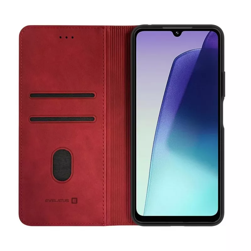 Evelatus Xiaomi Redmi 14C 4G/ 14C 5G / Redmi A4 / POCO C75 PU Leather Book Case rood
