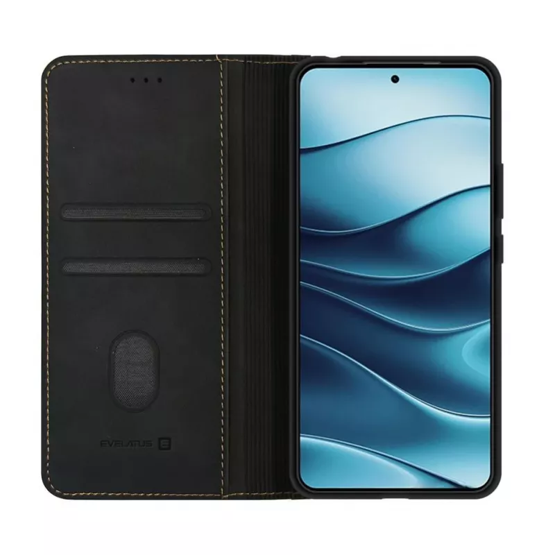 Evelatus Book Case voor Xiaomi Redmi Note 14 5G - zwart