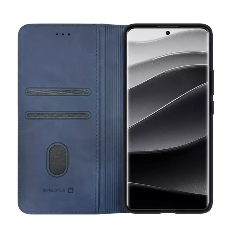 Evelatus Xiaomi Redmi Note 14 Pro Plus Book Case donkerblauw