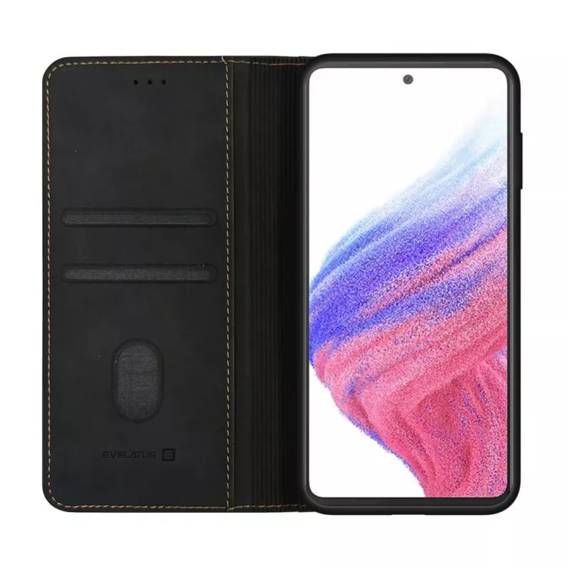 Evelatus Samsung Galaxy A53 Book Case Folio Zwart