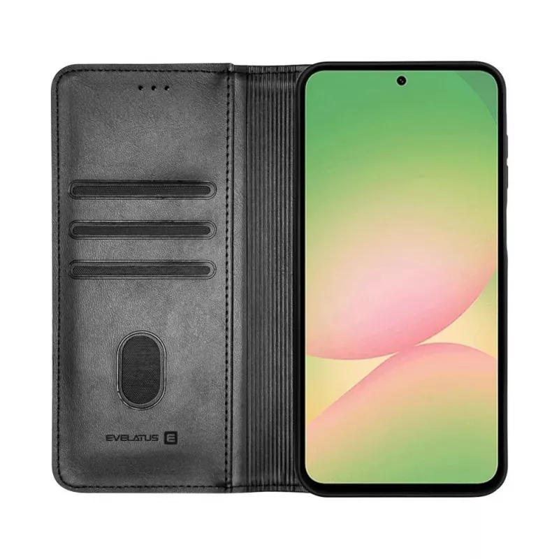 Evelatus Samsung Galaxy A57 Bookcase Folio-hoesje, zwart