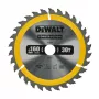 DEWALT TCT cirkelzaagblad 160x20mm 30T +10° spaanghoek 16mm ring