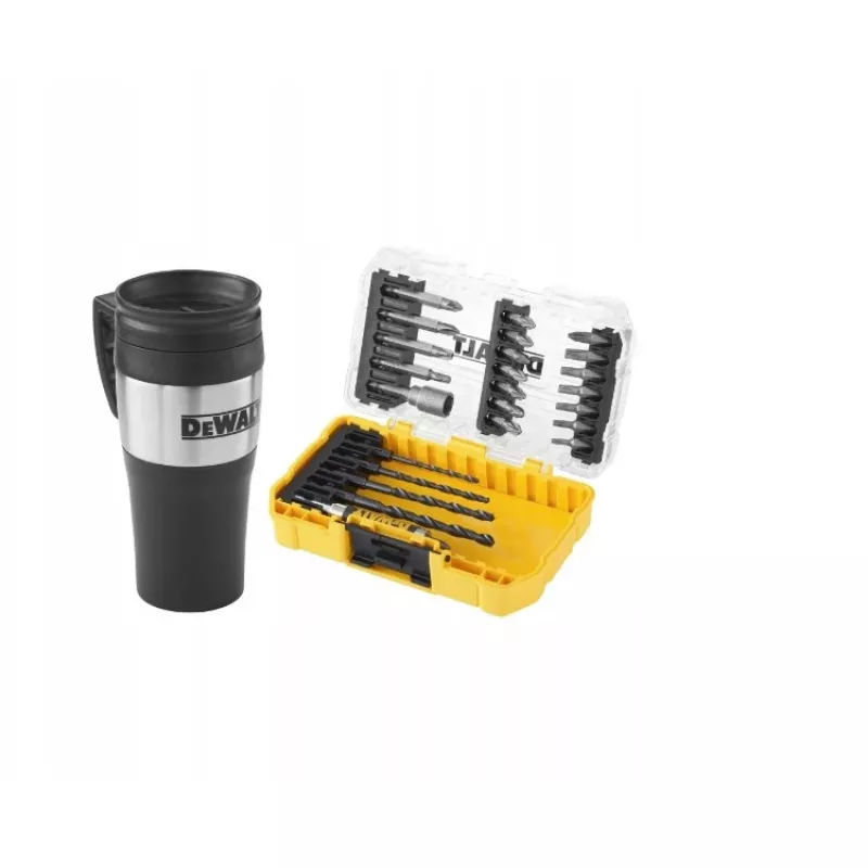 DEWALT 25-delige boor- en schroefbitset met thermobeker