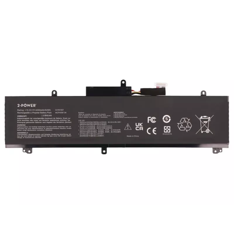 2-Power hoofaccupack Asus GA502DU - 64 mAh