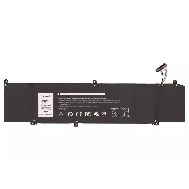2-Power Dell Alienware M15 hoofaccu - accu - 69 mAh