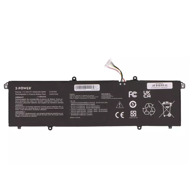 2-Power hoofaccupack Asus M1603QA - accu - 3400 mAh