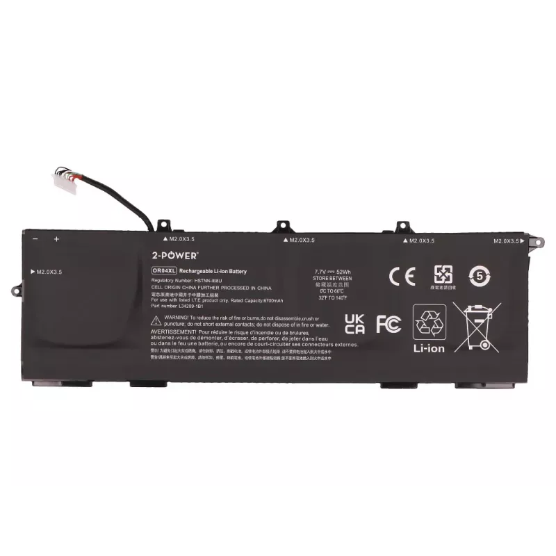 2-Power hoofaccupack - lithium-ion - 50 mAh - 3,7 V