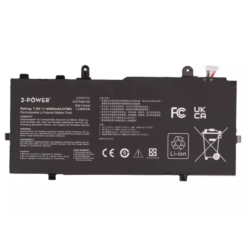 2-Power hoofaccu 7,6 V 4900 mAh voor Asus VivoBook Flip TP401N