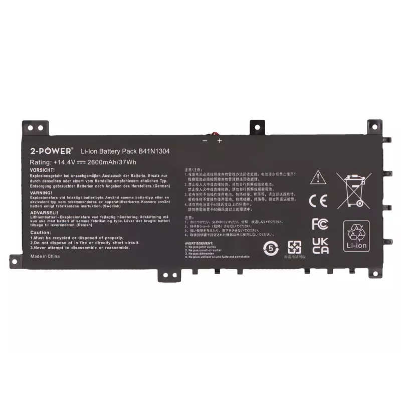 2-Power hoofaccu voor Asus S451LA V451LA - 2600 mAh