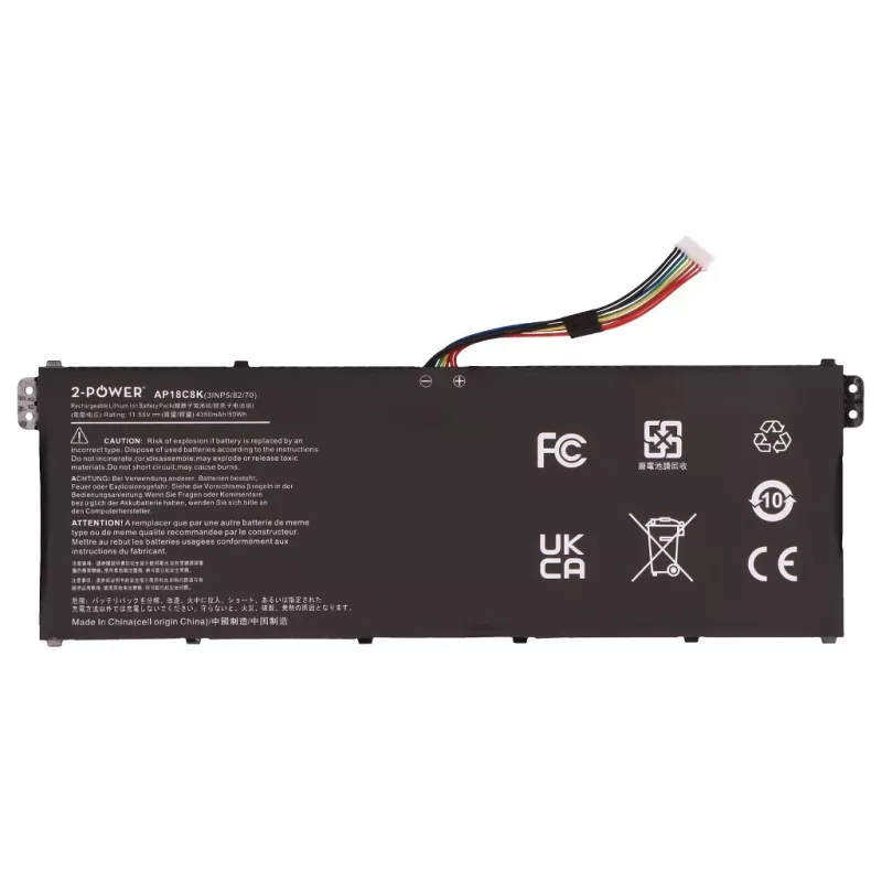 2-Power hoofaccupack - oplaadbare accu - 50 mAh