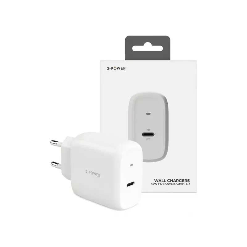 2-Power 45W wandoplader PD GaN 1 x USB-C