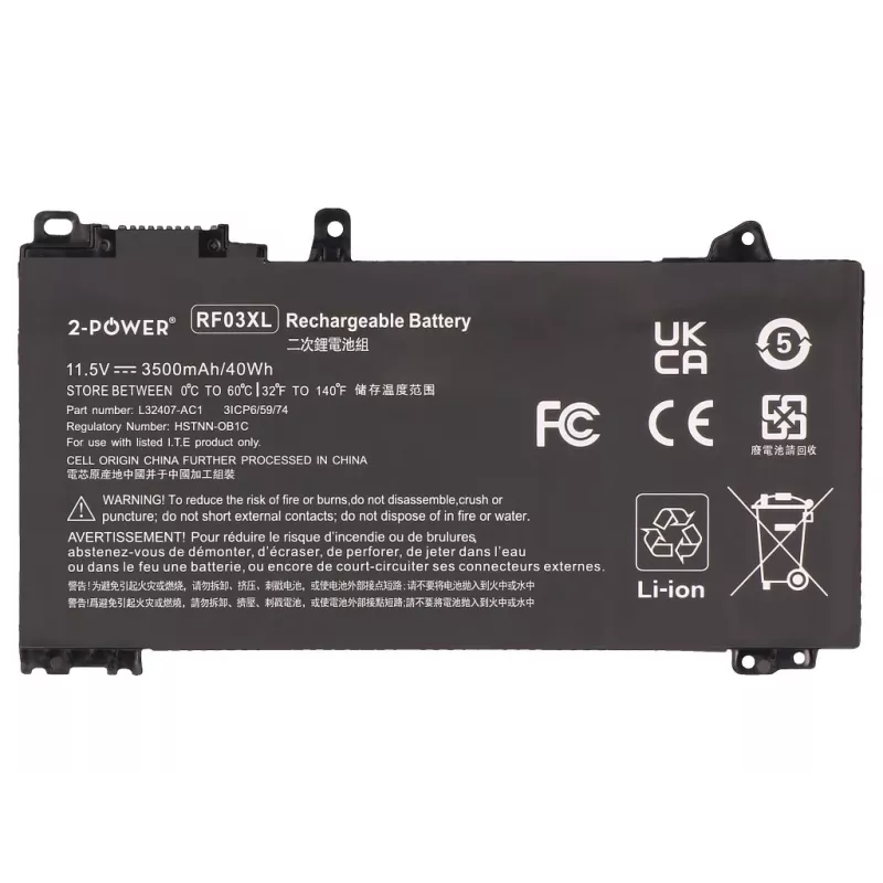 2-Power hoofdbatterij voor HP Pavilion x360 14 Convertible - 11,55V 3500mAh Li-Ion