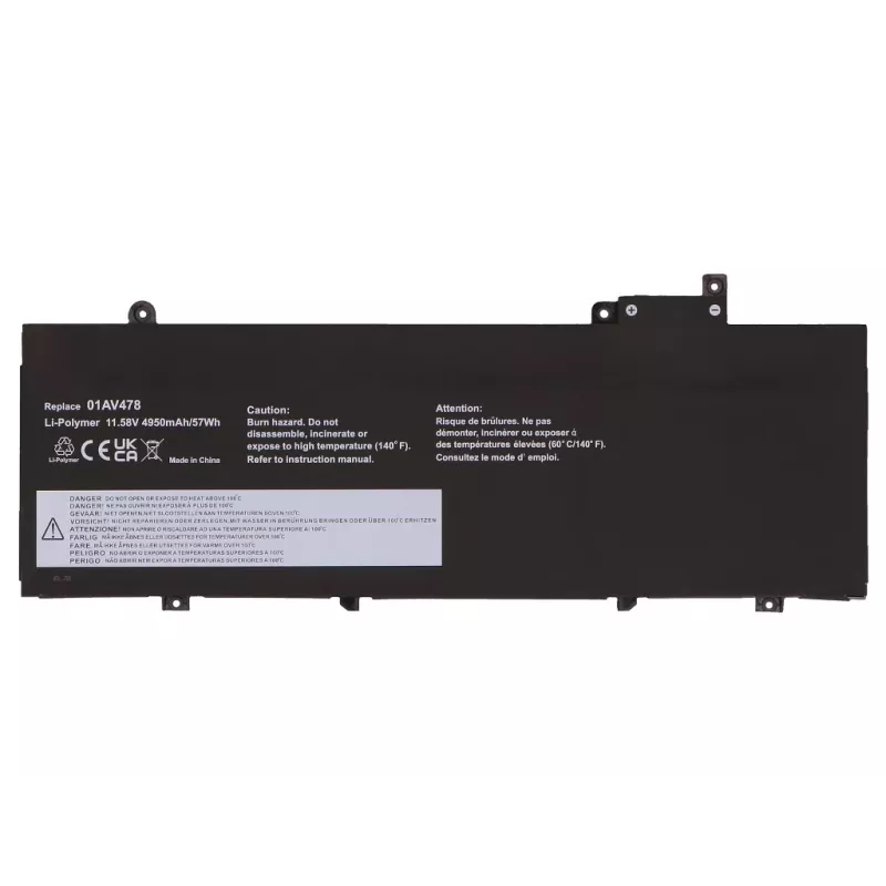 2-Power hoofdbatterij voor Lenovo ThinkPad T480s 20L7 - 44 Wh, 3-cell, Li-Ion, zwart