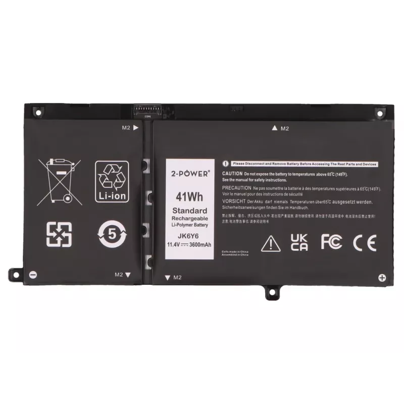 2-Power hoofdbatterij voor Dell Vostro 5502 - 11,4 V 3600 mAh