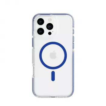 Tech21 EvoCrystal MagSafe Case voor iPhone 16 Pro Max Blauw Translucent