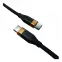 2-Power 1m USB-C naar USB-C 60W Laad- en Datasync-kabel Zwart