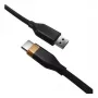2-POWER 2m USB-A naar USB-C 60W Laad- en datakabel - Zwart