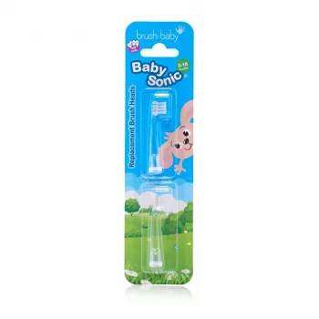 Brush-Baby BabySonic vervangende borstelkoppen 0-18 maanden 2-pack wit