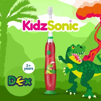 BRUSH BABY Kidz Sonic elektrische tandenborstel voor kinderen 3+ jaar - dinosaurus-design