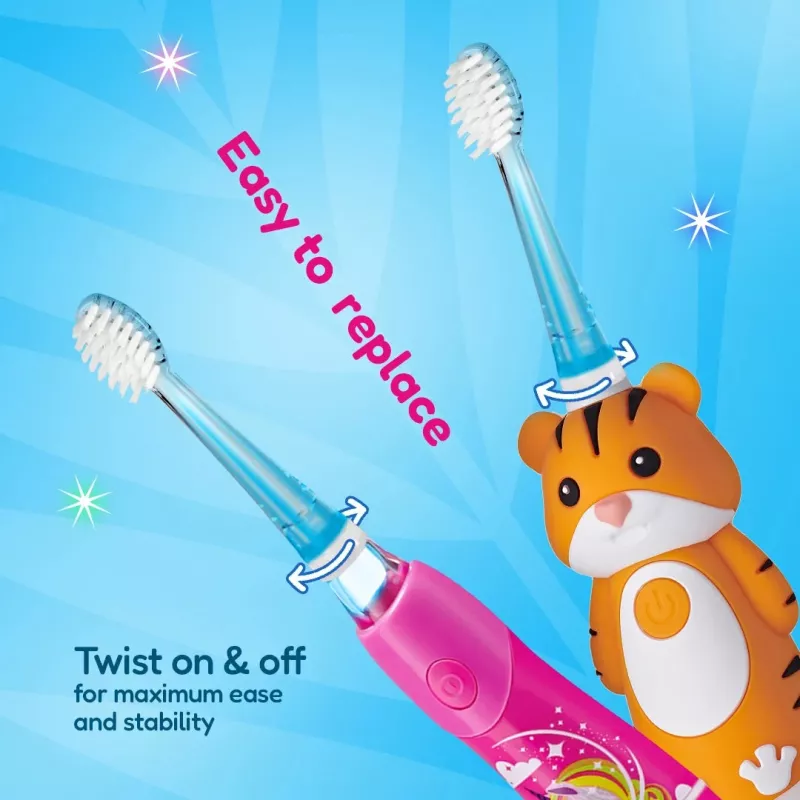 Brush-Baby Kidz Sonic vervangende borstelkoppen 6+ 4-pack