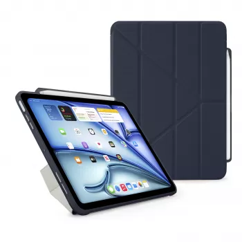 Pipetto Origami No3 Pencil Case voor iPad Air 11 (M2/M3) / iPad Air 10.9 (4e generatie/5e generatie), Donkerblauw