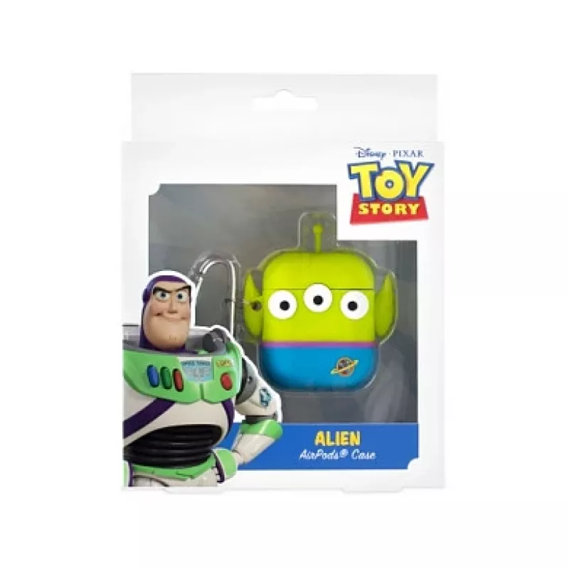 ThumbsUp! PowerSquad 3D siliconen AirPods-hoesje, Alien, blauw/wit/geel