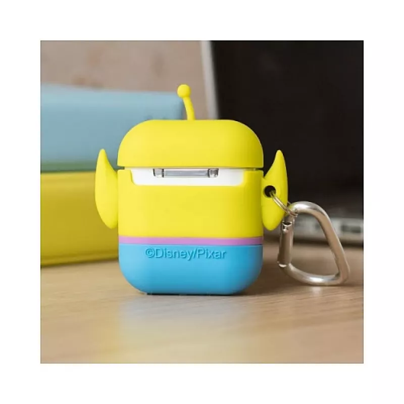 ThumbsUp! PowerSquad 3D siliconen AirPods-hoesje, Alien, blauw/wit/geel
