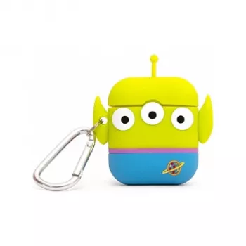 ThumbsUp! PowerSquad 3D siliconen AirPods-hoesje, Alien, blauw/wit/geel