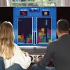FIZZ CREATIONS Tetris Duel retro arcade console voor twee spelers met 2 bedrade gamepads plug & play