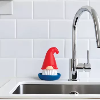 OTOTO Beardy afwasborstel - nieuwvormige keuken-afwasborstel met geïntegreerd ophangoog