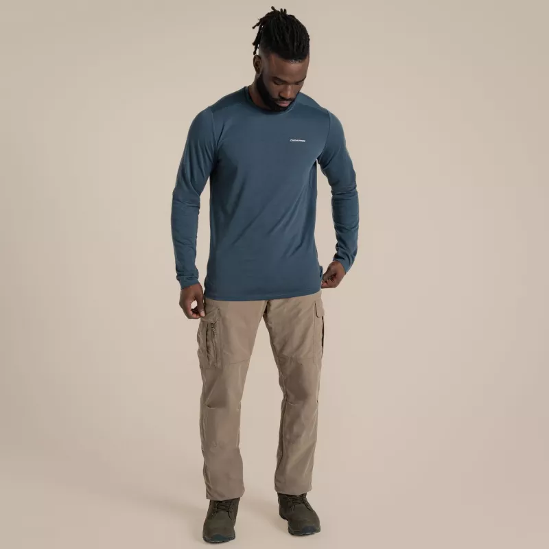 Craghoppers NosiLife Abel LS T-Shirt - Blue Stone (M)