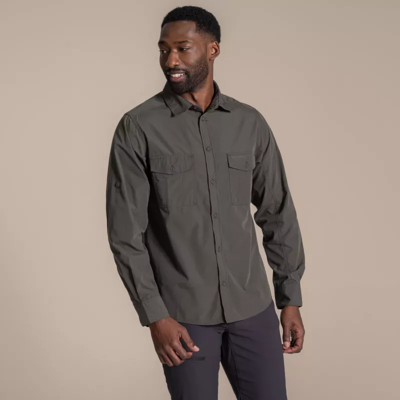 Craghoppers Kiwi II langarm overhemd - Cedar - maat L