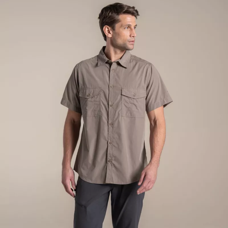 Craghoppers Kiwi II kortarm overhemd - Pebble, maat L