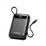 Canyon OnPower 204 20000 mAh Powerbank met USB-C- en Lightning-kabels, Zwart