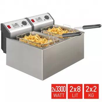FRITEL Professional friteuse 16 liter 6,6 kW roestvrij staal