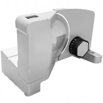Fritel SL 3657 elektrische snijmachine, 150 W, roestvrijstalen mes, 170 mm, snijdikte 0-15 mm, zilver/zwart