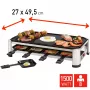 FRITEL RG 2170 raclettegrill RVS chroom/zwart 1200 W 8 personen