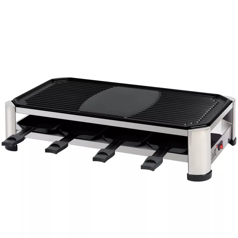 FRITEL RG 2170 raclettegrill RVS chroom/zwart 1200 W 8 personen