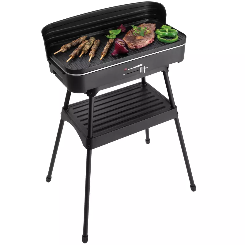FRITEL Starter BBQ 2246 elektrische grill met standaard, 2200 W, zwart