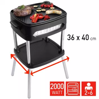FRITEL Family BBQ 3256 elektrische BBQ-grill rood/zwart