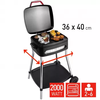 FRITEL Family BBQ 3278 elektrische grill rood/zwart