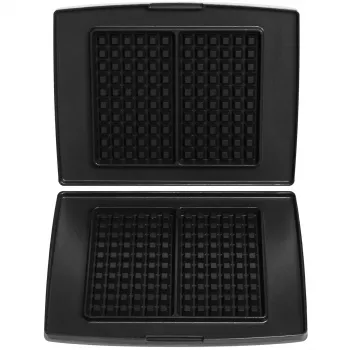 FRITEL Family wafelplaat set (2 platen) voor wafelijzer 1300 serie - antiaanbak gegoten aluminium, vaatwasmachinebestendig, zwart/grijs