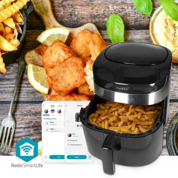 Nedis SmartLife KAAF180BKW heteluchtfriteuse 7,2 L, zwart
