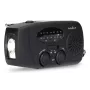 Nedis RDFMCR2000BK solarradio met zaklamp en SOS-functie, FM/AM, USB-C, 2000 mAh, zwart