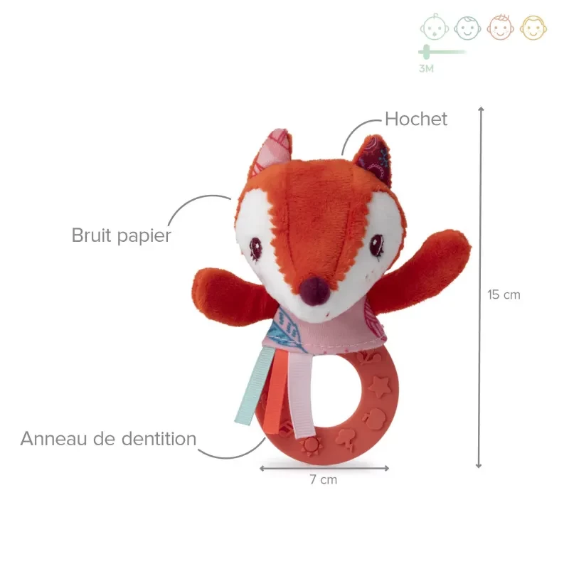Lilliputiens Alice the Fox multi-activiteit zacht speelgoed 3m+ 83035