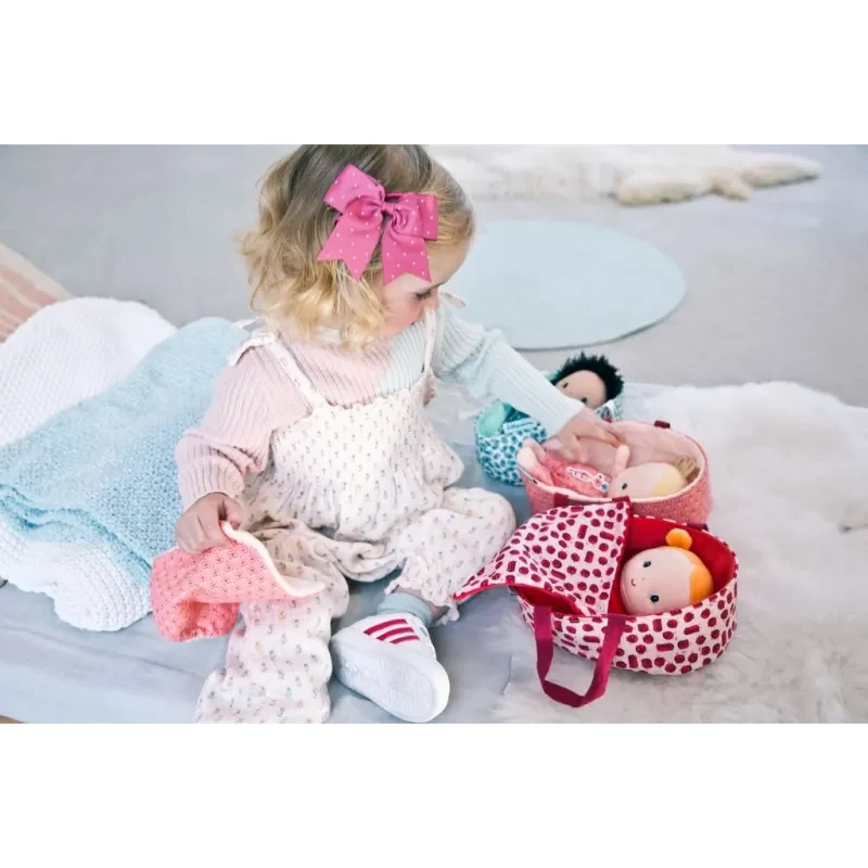 Lilliputiens Anais the Fox zachte pop speelset met mand, outfit en deken
