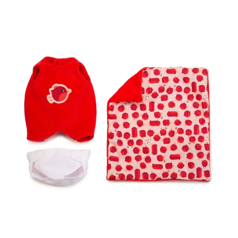 Lilliputiens babypoppenset Aghate met mand, outfit en deken