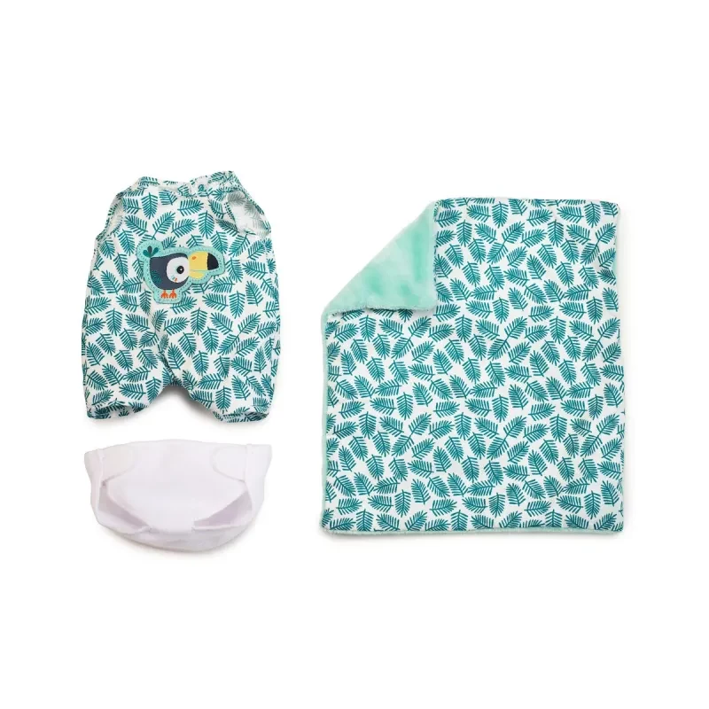 Lilliputiens babypop in mand met outfit en deken Ari