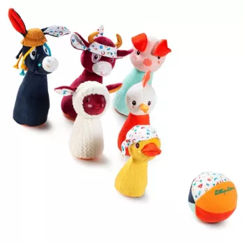 Lilliputiens boerderij bowlingset met belbal